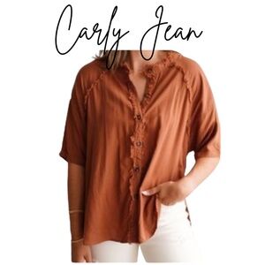 Carly Jean Los Angeles Rust Alice Top